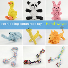 Dog Toys Chewable Teddy Bear Pomeranian Rope Knot Toy Milk Dog Small Dog Bite Gum Pet Supplies 