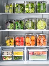 日式冰箱收纳盒食品级厨房蔬菜保鲜盒冰箱专用冷冻储物盒整理林祥