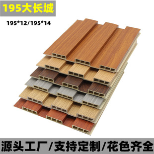 Linyi Ecological Wood Great Wall Board Factory PVC Wood Plastic Wall Board Ecological Wood Ceiling 195 Great Wall