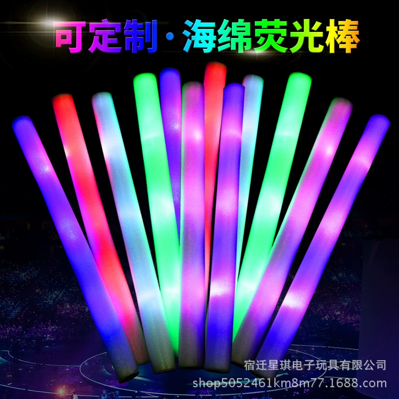 Sponge colorful flashing light stick from foam