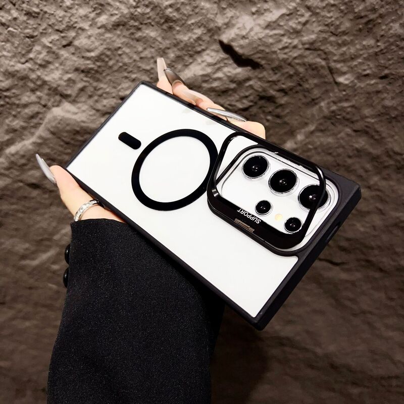 Cross-Border S26Ultra Magnetic Phone Case Suitable for S25Plus Invisible Lens Holder S24Ultra Transparent S25