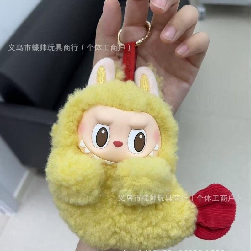 Labubu ビニール顔天ぷらエビヘッドフォンバッグ明箱新製品 Labubu ぬいぐるみおもちゃペンダント|undefined