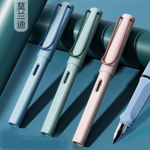 Replaceable fountain pen and ink bag for students, 3.4mm caliber, universal pure blue, erasable crystal blue, third grade elementary school student