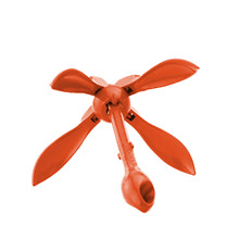 橘锚折叠锚橘塑船锚喷塑碳钢折叠锚莲华锚游艇船用船用五金配件