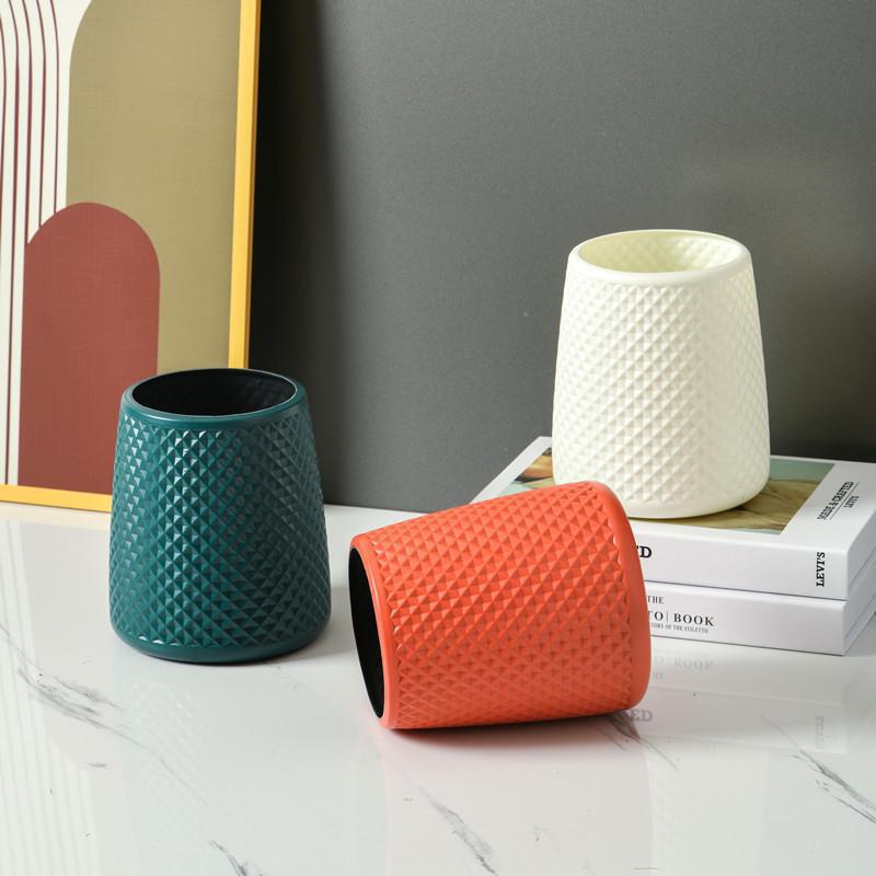 Jarrón decorativo de plástico estilo nórdico, resistente a caídas