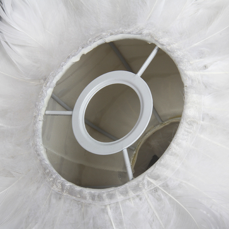 Accesorios de pantalla de plumas al por mayor lámpara de pie redonda esférica cubierta plana lámpara de hogar europeo pantalla Shell al por mayor