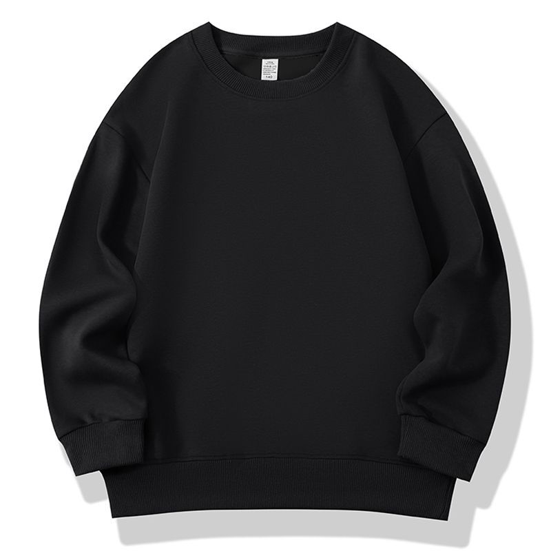 Suéter de color sólido para niños otoño y invierno ropa infantil de manga larga camisa en blanco fábrica de ropa de jardín de infantes logotipo de impresión spot