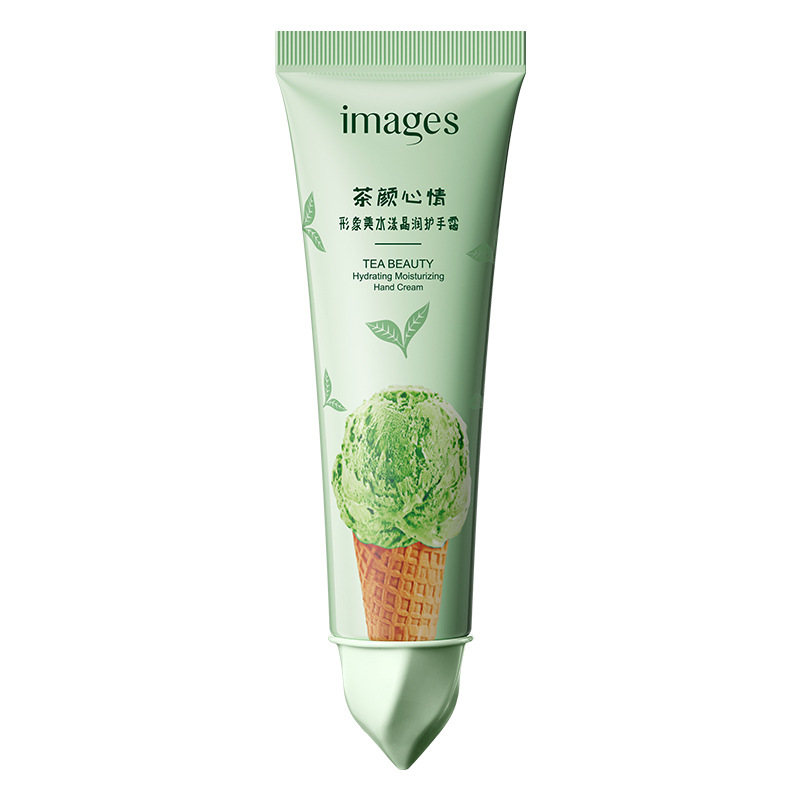 Crema de manos de belleza de imagen con regalo de mano hidratante cuidado de la piel hidratante fragancia no grasa helado crema de manos pieza pequeña