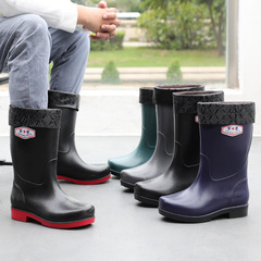 時尚雨鞋男款外穿防滑防水中筒時尚水鞋潮流四季釣魚韓版工作雨靴