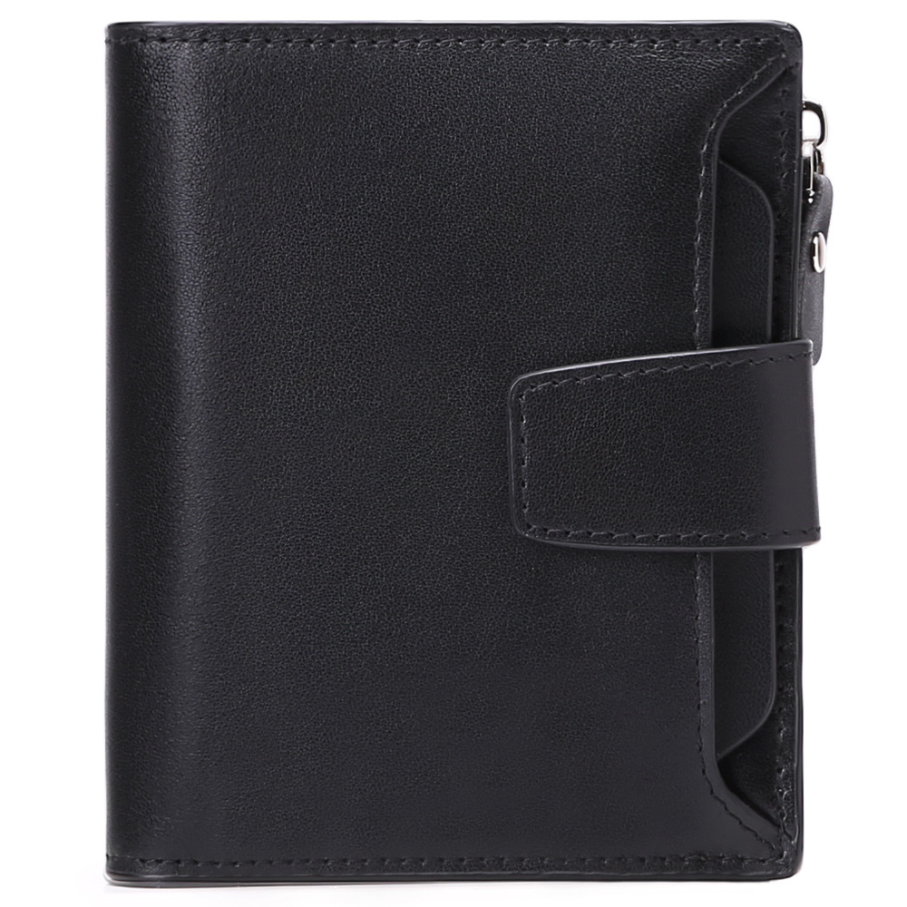 Men'S Short Leather Wallet Full Head Leather Korean Fashion Casual Wallet Driver'S License Wallet