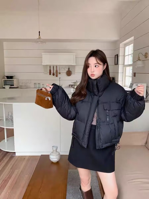 2025秋冬羽绒服女短款韩版立领小个子加厚面包服时尚保暖外套冬潮|undefined