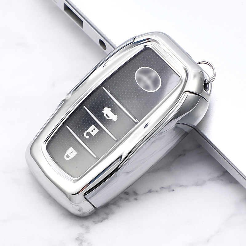 Amazon Venta caliente modelo adecuado para Toyota coche clave protectora Shell corona Highlander tarjeta Camry clave caso al por mayor