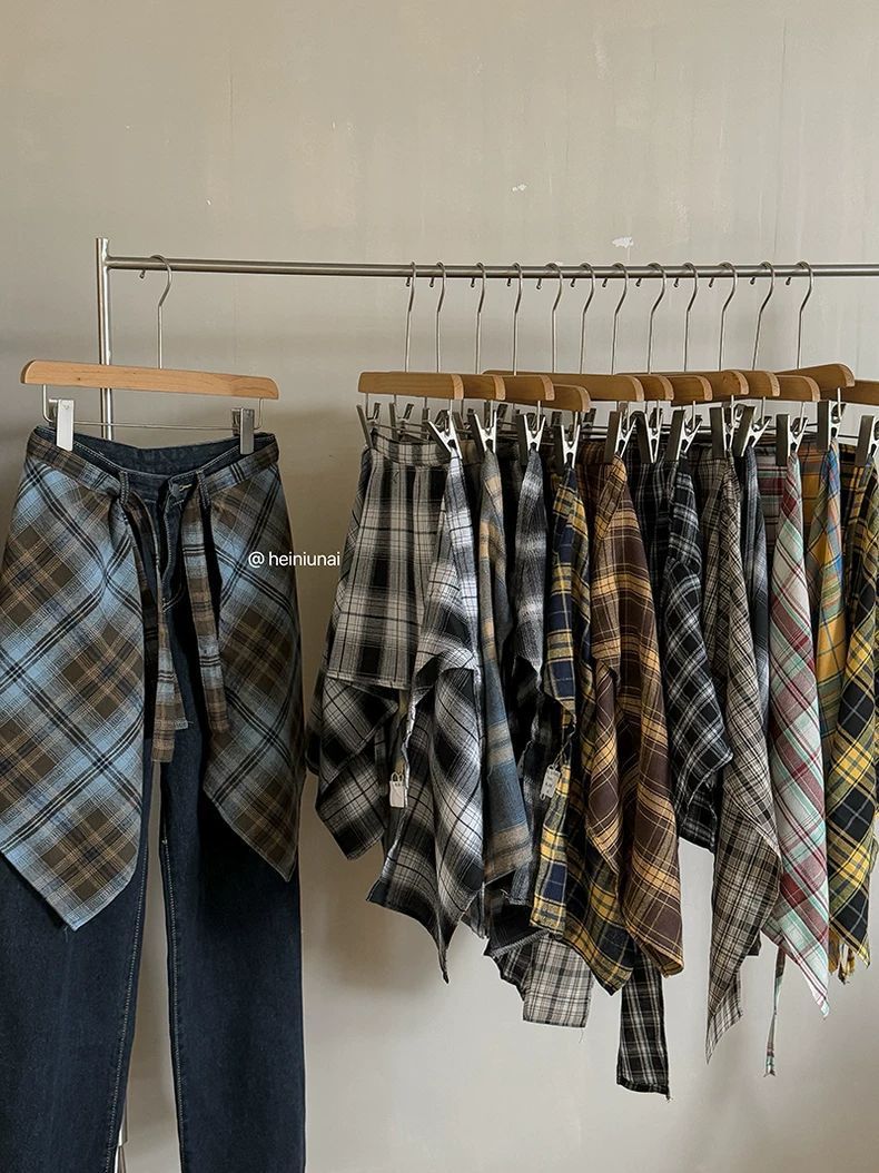 Curtain, autumn universal belt, mini-skirt, western style, high waist, A-line