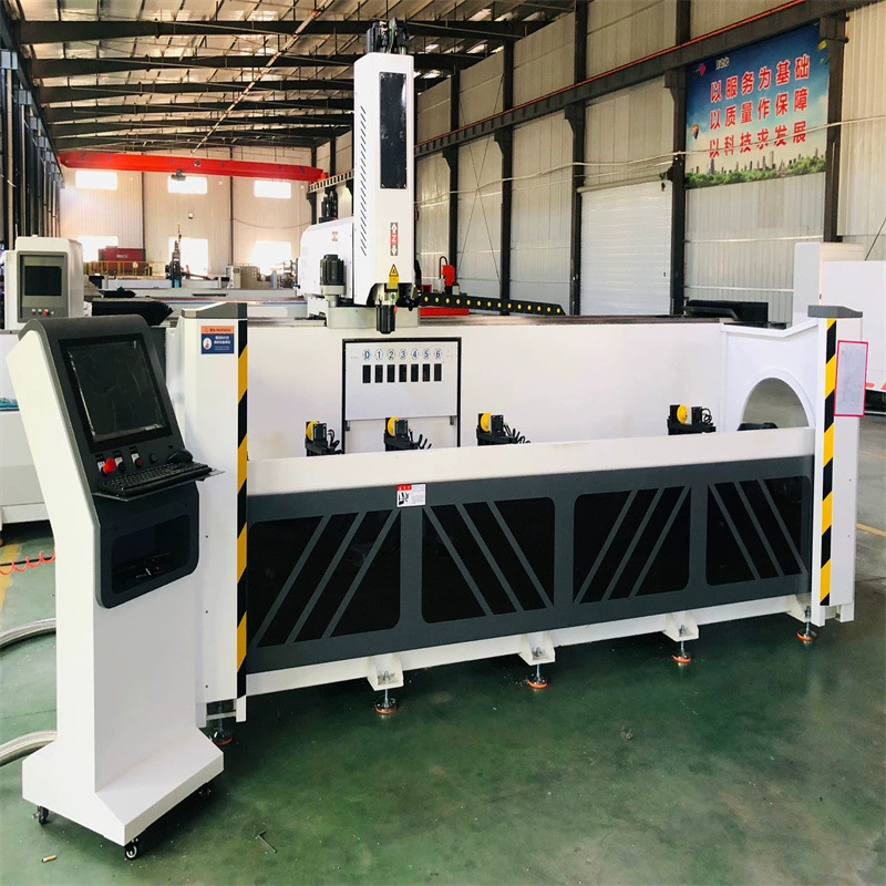 Высокоскоростной ЧПУ алюминиевый сплав сверлильный фрезерный станок WGT3000 многофункциональный алюминиевый профиль сверлильный станок