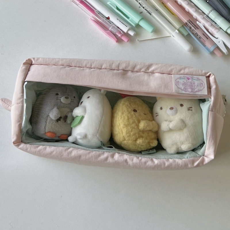 粉色方糖痛包笔袋简约少女文具袋高颜值学生可爱铅笔袋大容量收纳|undefined