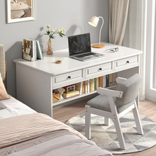 书桌窄简约60/80cm白色家用电脑桌卧室床头学生写字桌学习小桌子