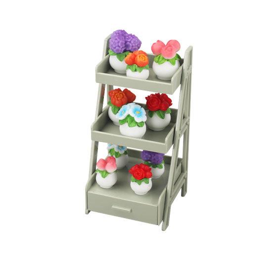 Miniature Mini Flower Rack Storage Rack Small Model Doll House dollhouse Furniture DIY Simulation Play-house Toys