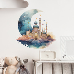 新款FX-F592卡通夢幻城堡兒童臥室客廳家居牆面美化牆貼紙批發