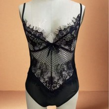 欧美外贸爆款透明网纱露背文胸内衣性感紧身连体情趣内衣跨境专卖