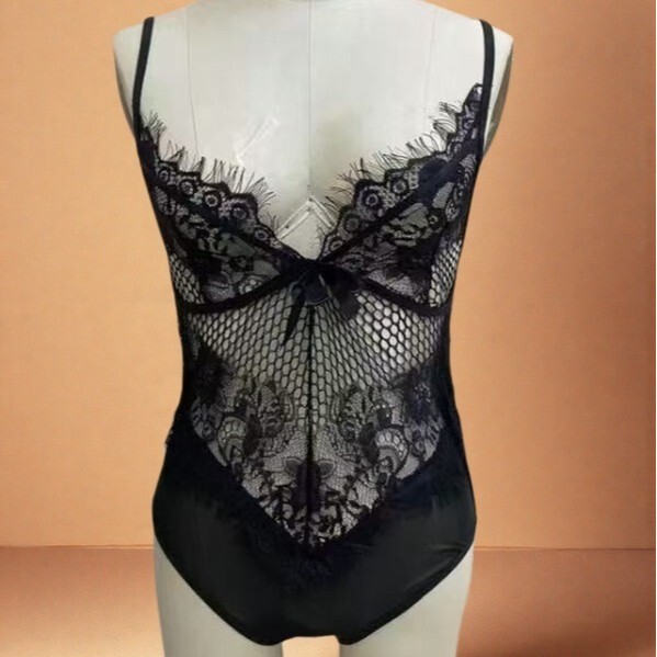 European and American foreign trade explosions transparent mesh backless bra underwear sexy tight one-piece sexy underwear cross-border monopoly