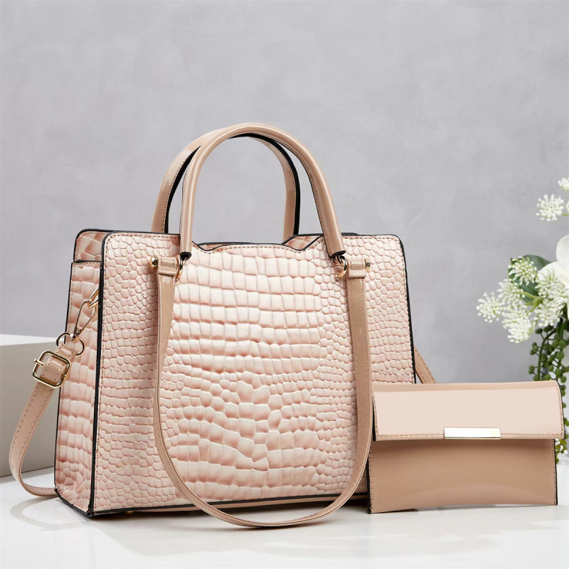 Bolso de dos piezas, cocodrilo, bolso de mano, bolso de hombro de moda, bolso de mochila diario, bolsas transfronterizas