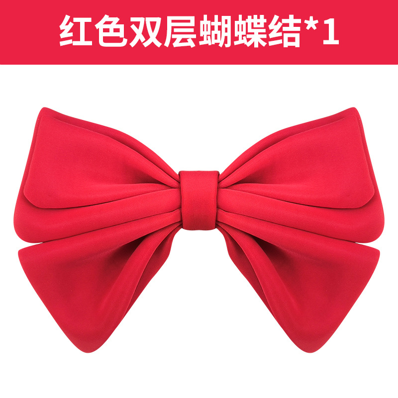Motuoche Helmet Decoration Bowknot Quick Release for Electric Motorcycle Helmet (Auto Parts and Accessories) - red