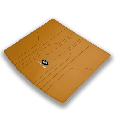 Trunk Mat, Suitable for Bmw Z4 Trunk - microfiber-leather-cognac-color-bmw-logo-bmw-z4-trunk-mat