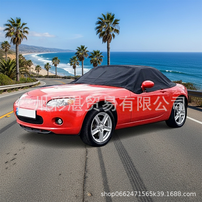 Oxford Cloth Car Cover with a Simple Soft Top Half-Cover Suitable for Mazda Mx-5Mk1Mk2Mk2.5 Convertible Car Sunshade