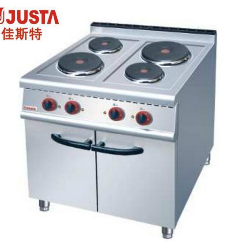 佳斯特煮食炉佳斯特四头电煮食炉连柜座JZH-TE-4厨房设备工程厂家