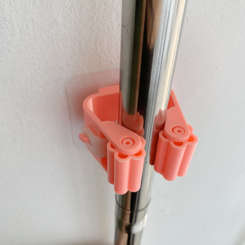 Traceless mop clip without punching holes for hanging broom holder Hook card holder traceless bathroom wall-mounted storage rack
