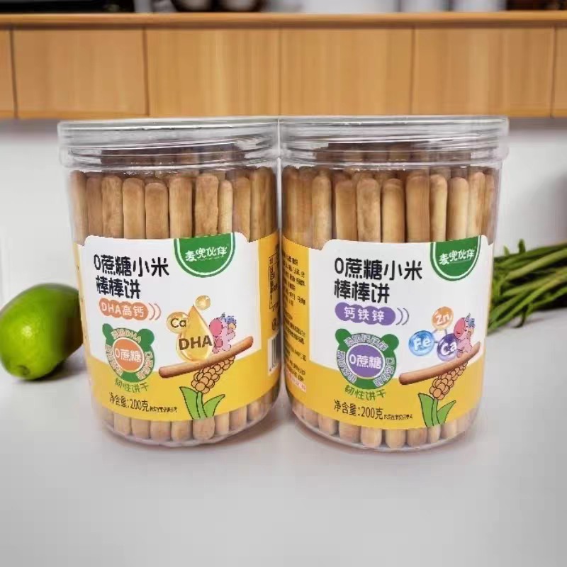 Mcdull Partner 0 Sucrose Millet Stick Cake Finger Biscuits Egg-Free Crispy Baby Snacks 200g