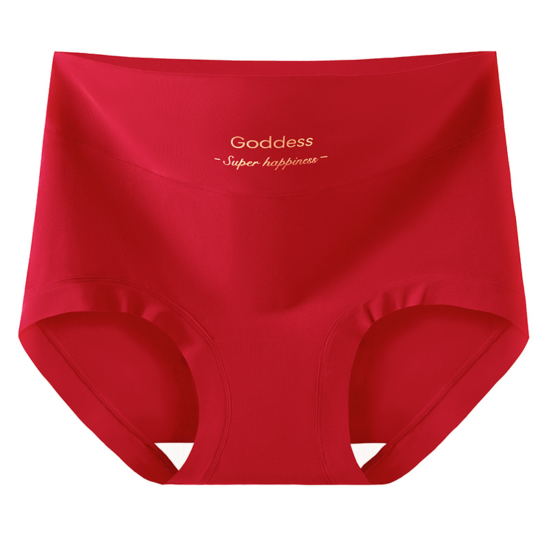 Gran tamaño rojo 10A entrepierna antibacteriana niña madre año de nacimiento 180 kg calzoncillos de cintura alta de gran tamaño para enviar calcetines image 6