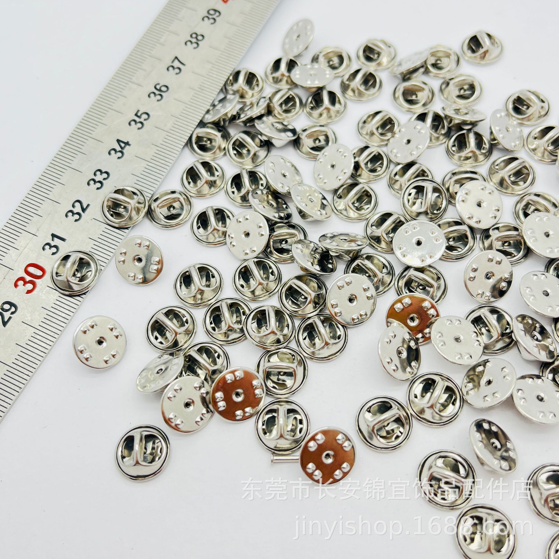 不锈钢蝴蝶帽 不锈钢刺马针 徽章用钢针 胸针蝴蝶扣 别针蝴蝶帽