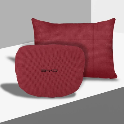 plusdmi Song Pro Qin plus Headrest - high-end-punching-model-burgundy-headrest-lumbar-support-2-pack