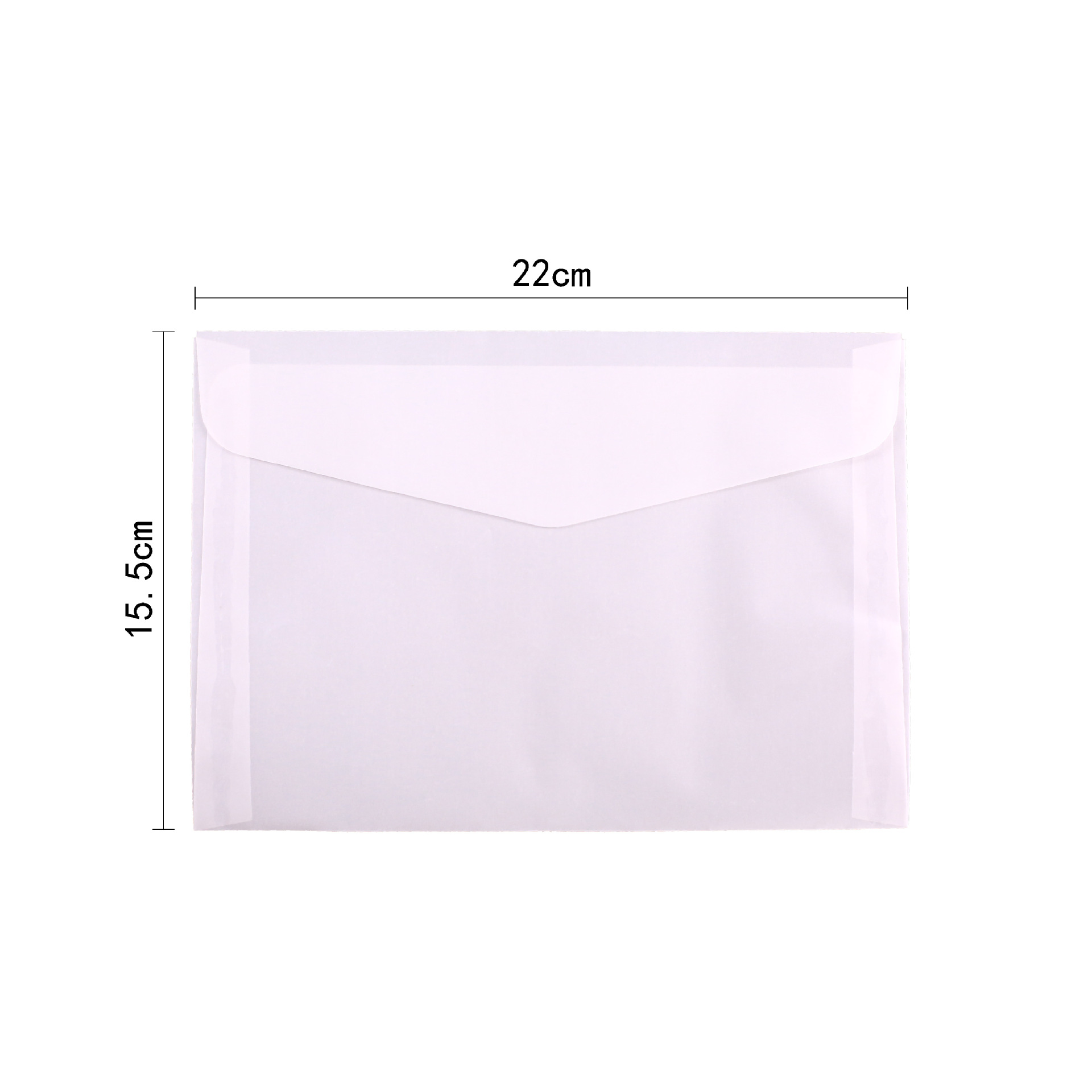 Sobres de papel de ácido sulfúrico transparente al por mayor bolsa de embalaje de invitación de boda tarjeta de bronceado manicura de sentido avanzado bolsa de sobres en blanco