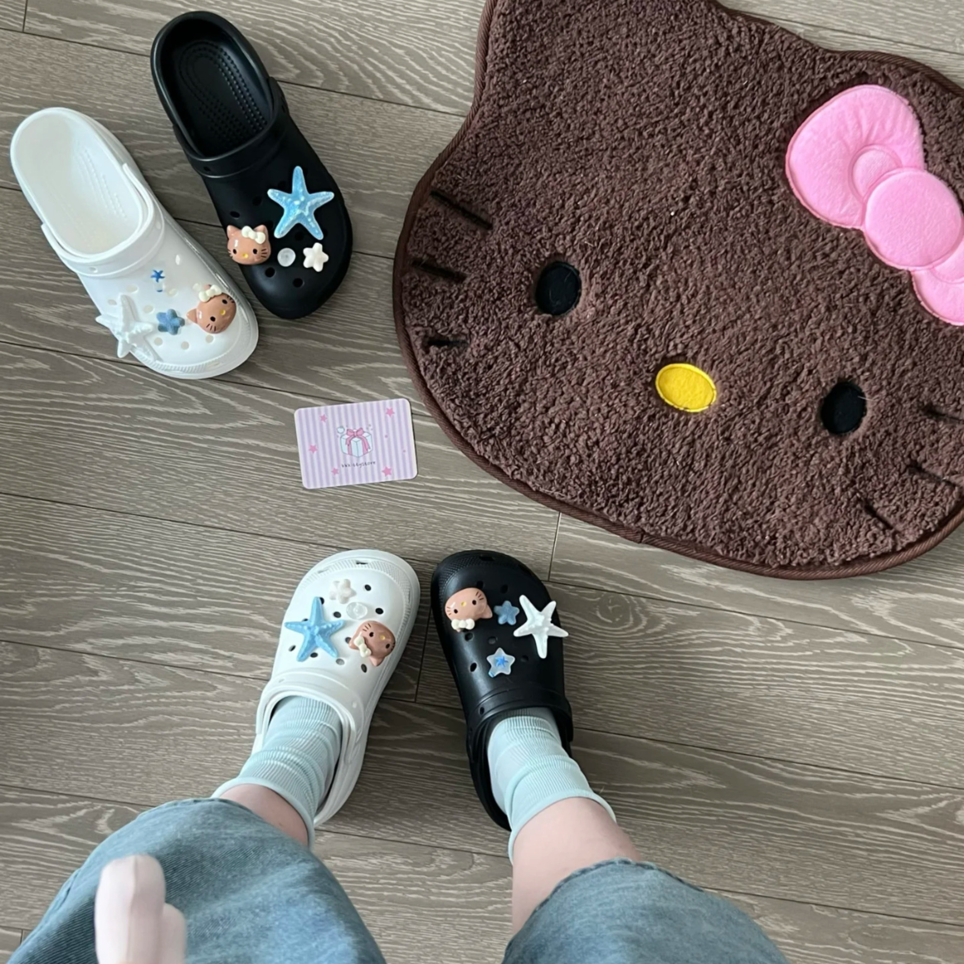 Nuevos zapatos con agujeros, hebilla de zapatos estrella de mar, vacaciones junto al mar, zapatos desmontables de bricolaje, decoración de flores, accesorios de hebilla de zapatos de todo fósforo