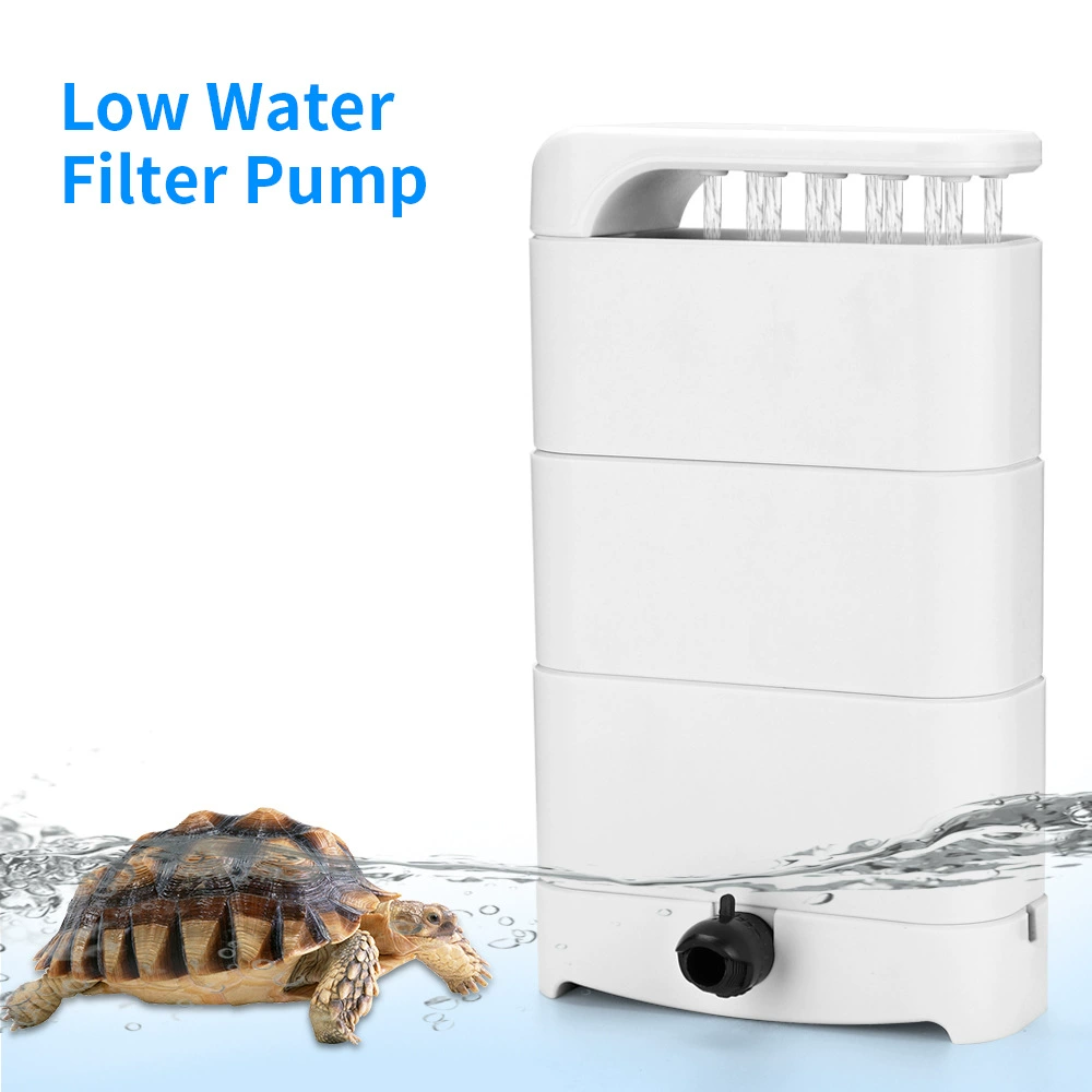 Низкий уровень воды Черепаха фильтр мелководный мелкий аквариум водопад аквариум фильтр небольшой тихий насос фильтра для очистки воды