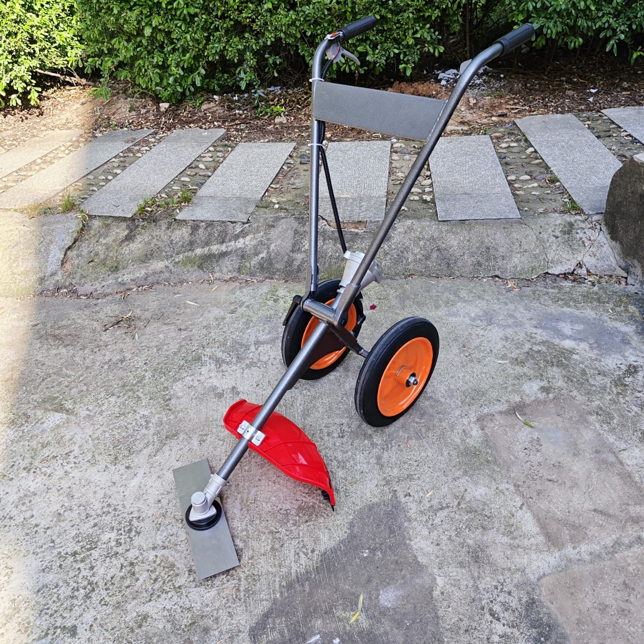 手推式割草机除草机多功能收割机改装移动式割灌机架子打草机配件