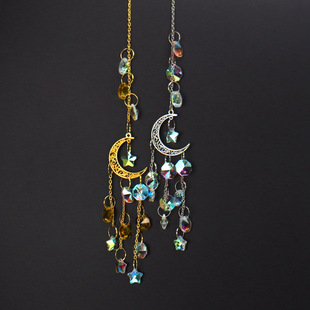 Tiktok Live Broadcast Sun Catcher Crystal Moon Five Star Pendant Lighting Pendant Garden Crystal Accessories T41