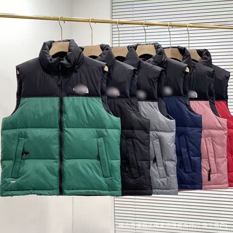 High-End down Vest for Men and Women, American Version of Autumn and Winter Tnf700 Fluffy Embroidered Trendyy Versatile Waistoutwear Jacket