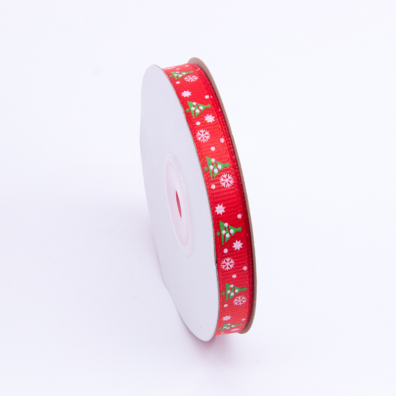 Impresión de cinta ribbed de Navidad 1cm impresión de caja de regalo de Navidad embalaje de cinta de color cinta Tianyi Mei