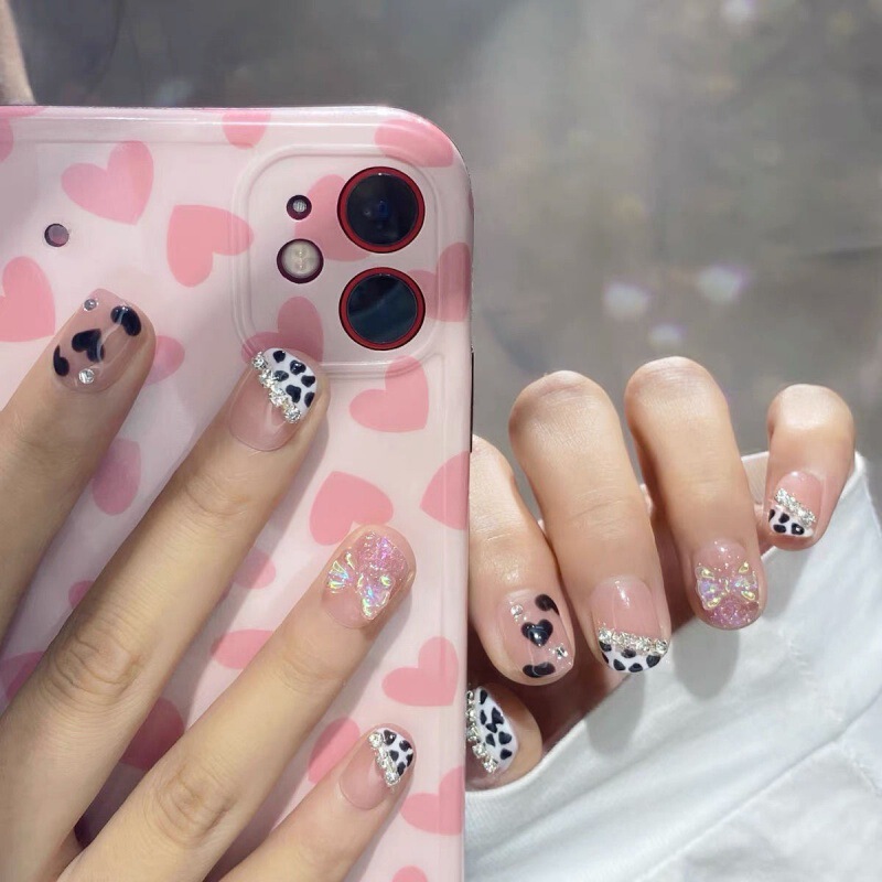 Manicure Wearable Nails Short Sexy Nails ins Wearable High-end New Handmade Pure Lust Style Thai Nail Stickers