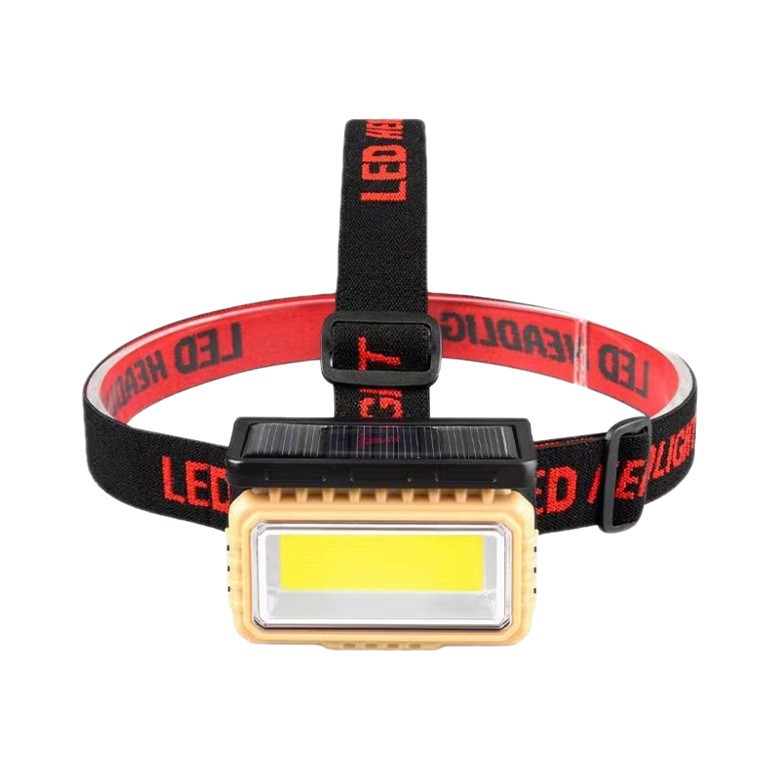 Faro de inducción transfronterizo carga solar Reflector lámpara de minero montada en la cabeza lámpara de pesca al aire libre camping noche faro