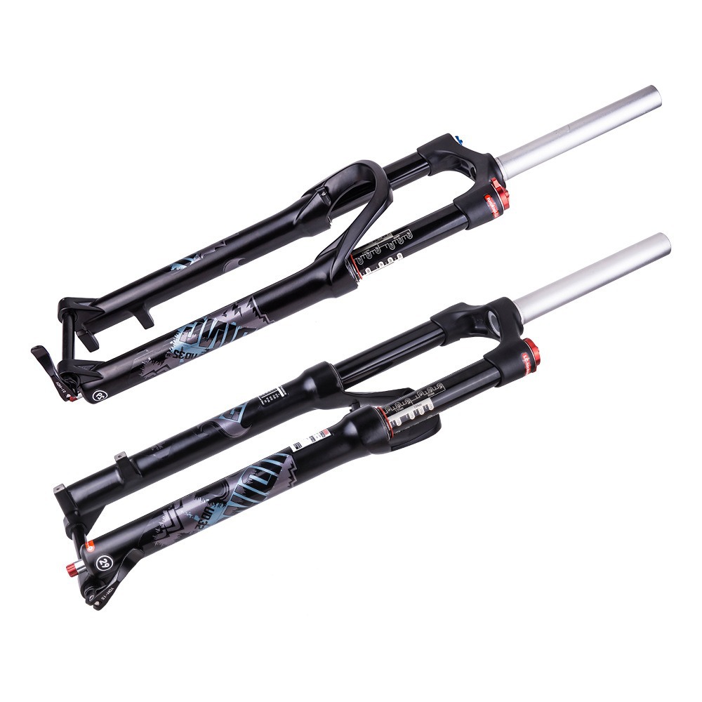 Uding 29 barril recto eje hombro control bicicleta de montaña tenedor delantero aleación de magnesio Tenedor de aire con cerradura amortiguador tenedor delantero