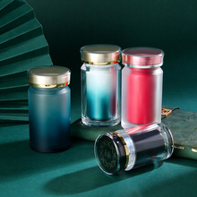 现货供应亚克力避光内胆瓶拿样胶囊瓶保健品瓶食品级彩色包装瓶子