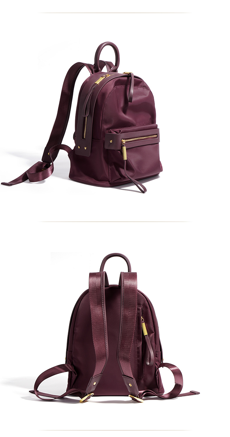 Title 7, Mochila Casual Feminina de Couro Bovino e Nylon...