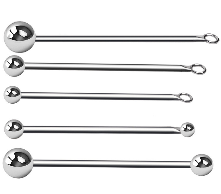 Jiuai SM-Flirting Stainless Steel Teasing Wand with Round Head and Single Bead Hook — detail image 1