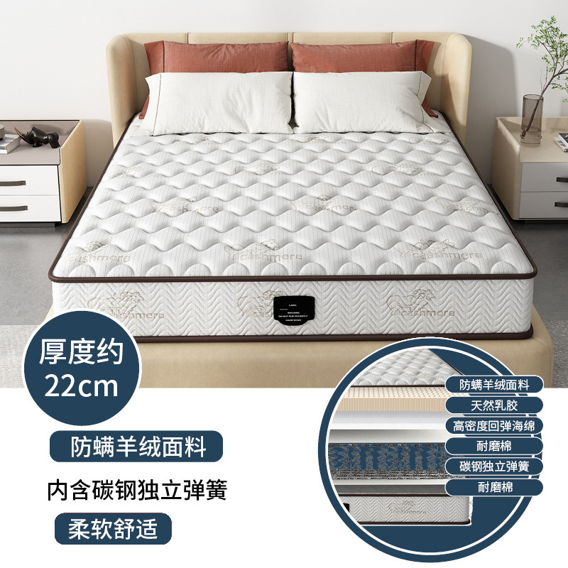 席梦思床垫家用卧室独立软垫弹簧床垫20cm厚1.5米租房专用硬椰棕|undefined