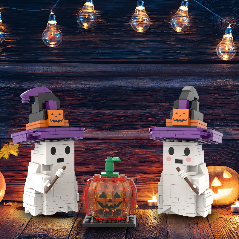 Halloween Building Blocks Set With Lights And Sounds For Children_voghion.com