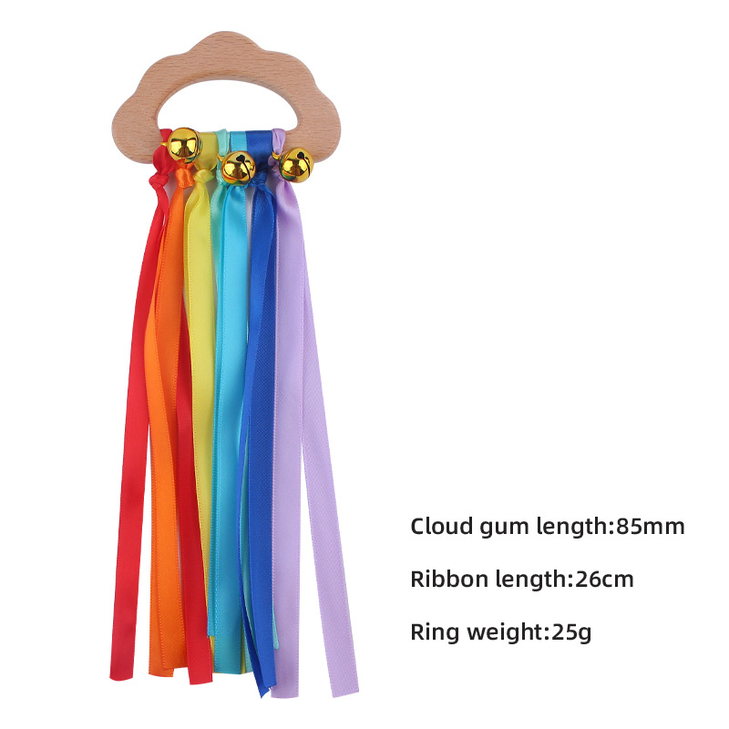 Bebé de dibujos animados haya nube mordedor 26cm creativo bebé campana grande sacudida cinta haya sonajero juguete